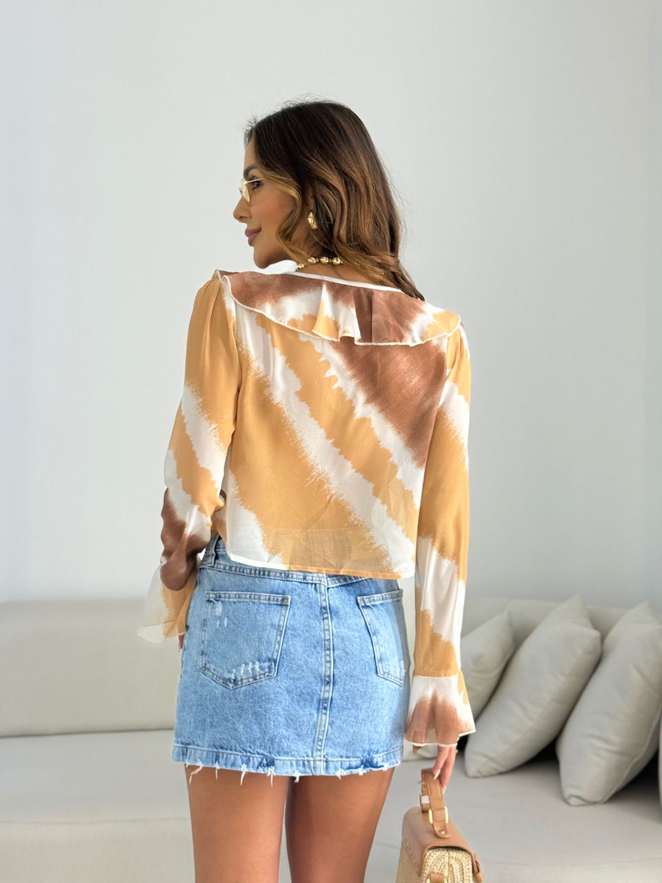 BLUSA SELENA ESTAMPADA NUDE
