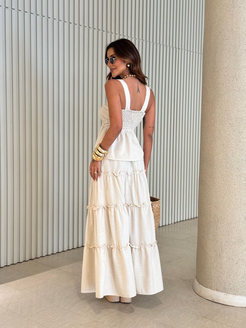 CONJUNTO GRACE SAIA LONGA CRU