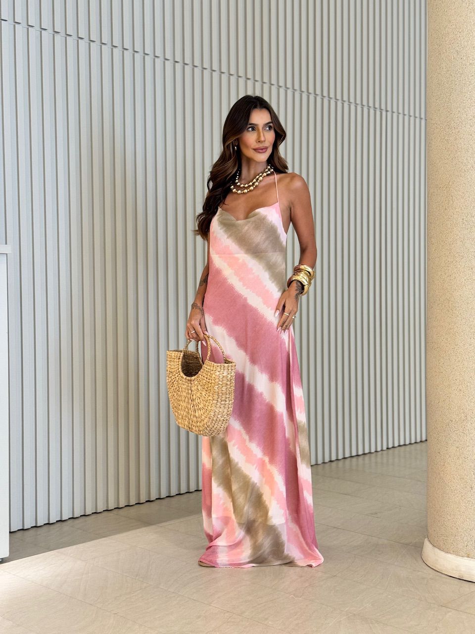 VESTIDO ADELE ESTAMPADO ROSA