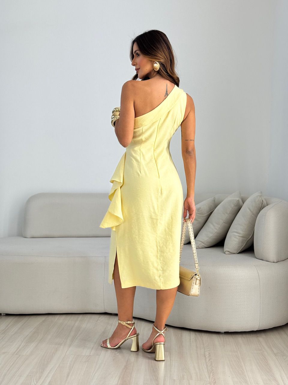 VESTIDO ARETHA NULA MANGA YELLOW BUTTER