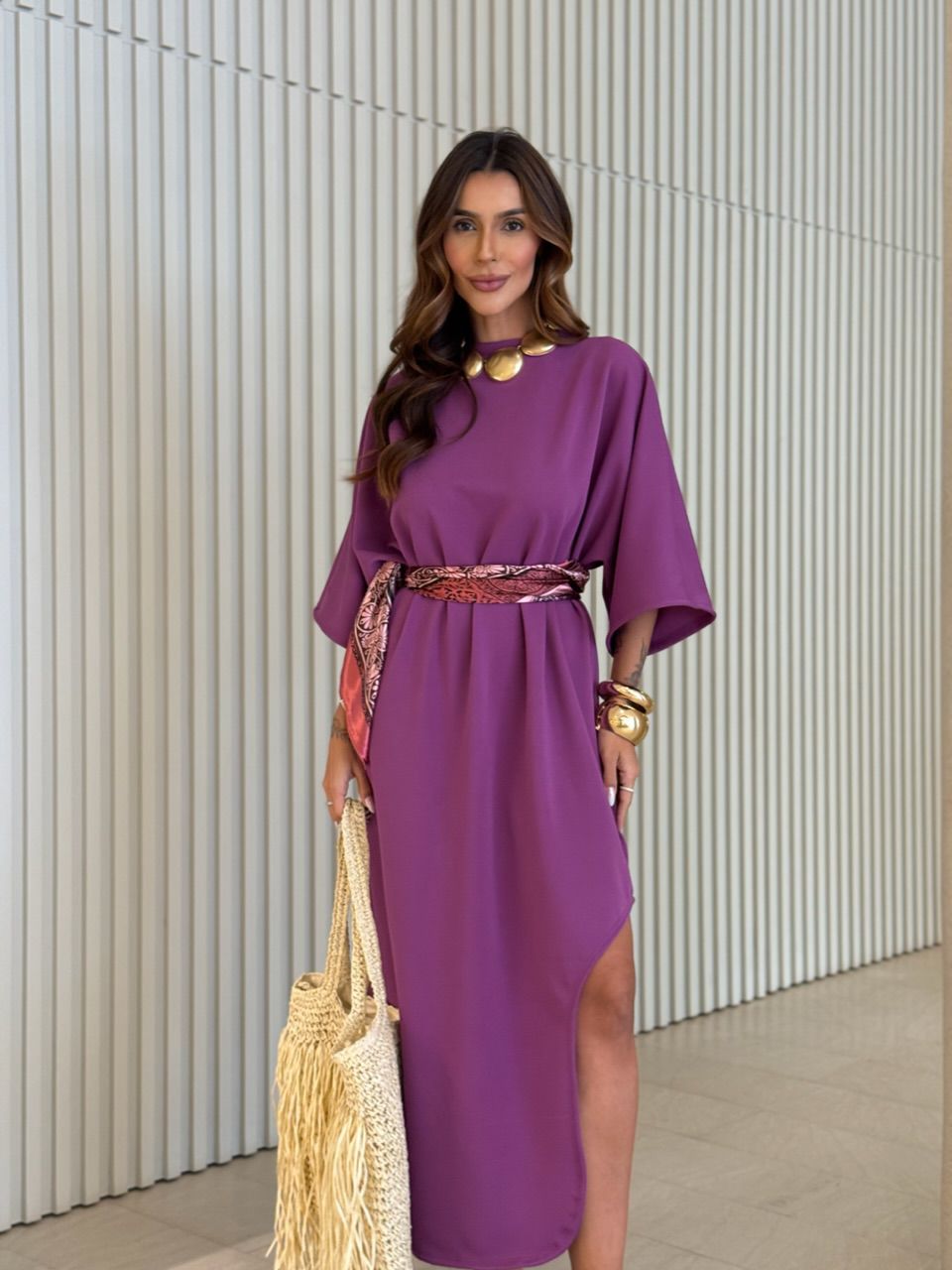 VESTIDO MARIAH CF FENDA FUCSIA.