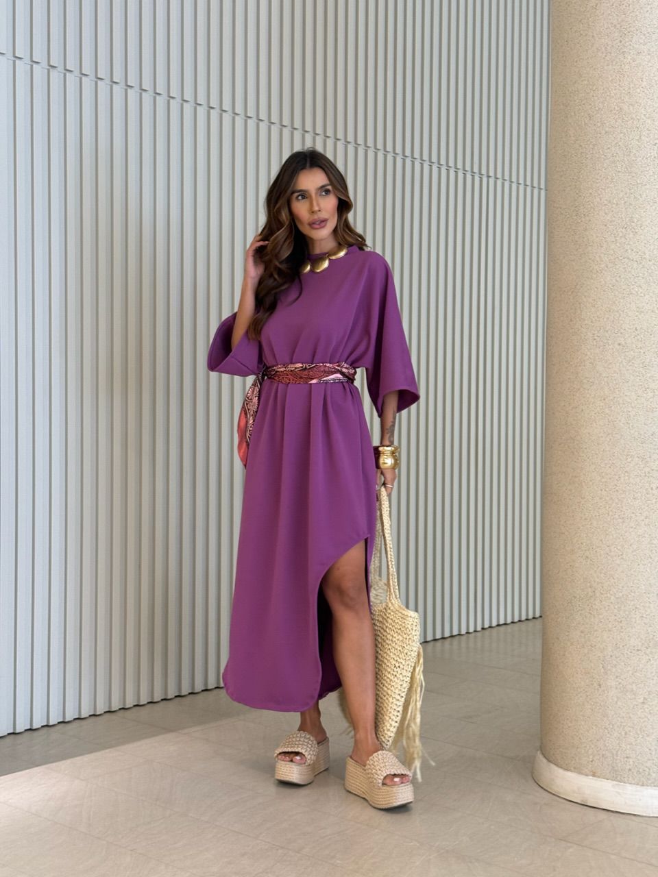 VESTIDO MARIAH CF FENDA FUCSIA.