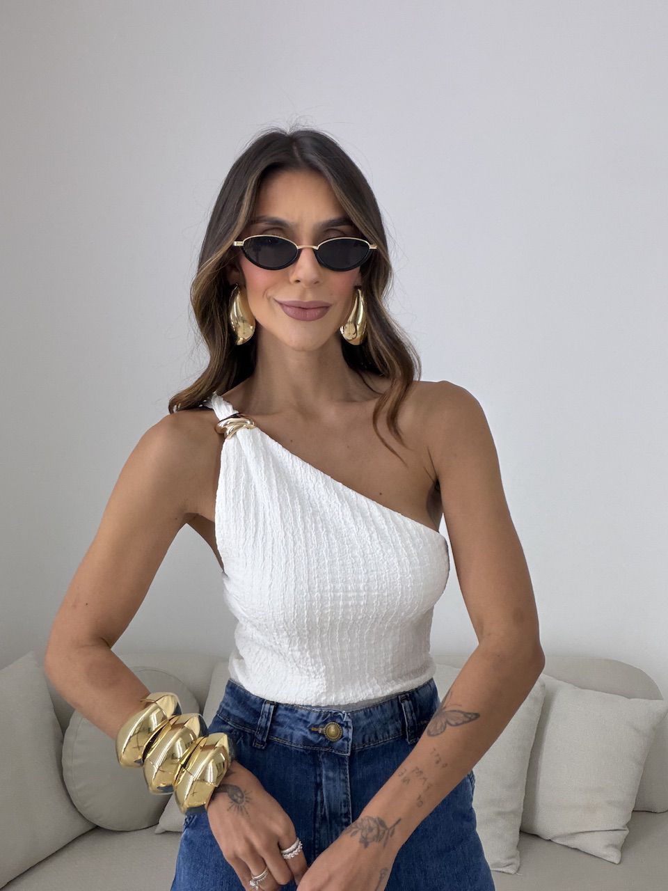 BLUSA GISELE NULA MANGA OFF - 0081560048 - CAROLLA FERRARO