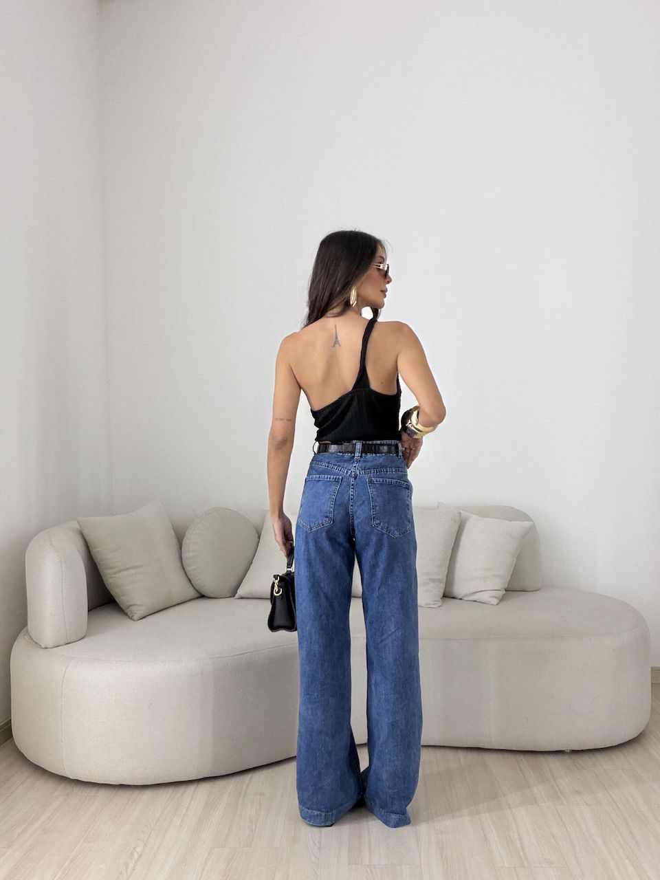 BLUSA GISELE NULA MANGA PRETA