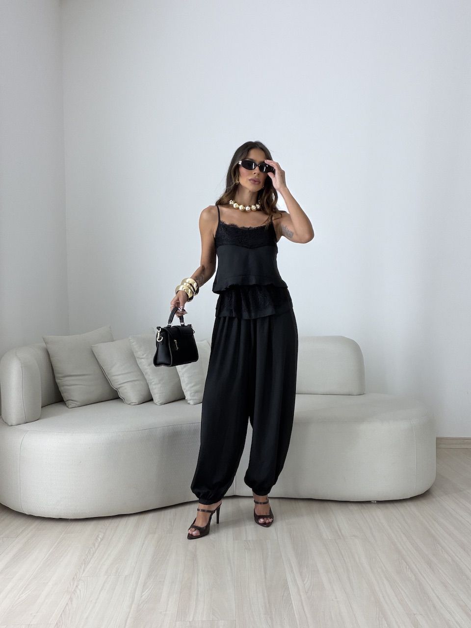 CONJUNTO LORRAINE ALADIM PRETO