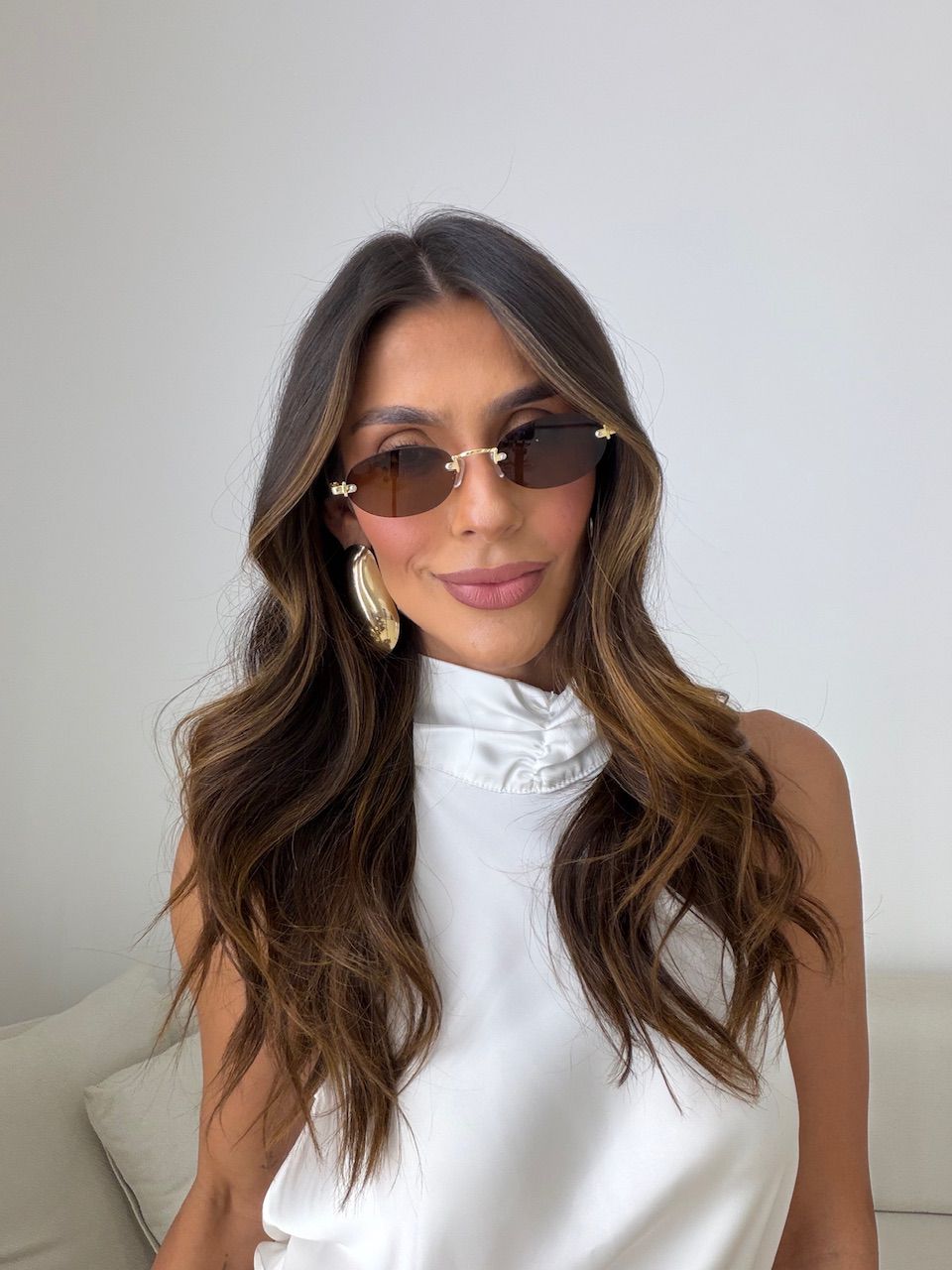 ÓCULOS DEISE RIMLESS MARROM