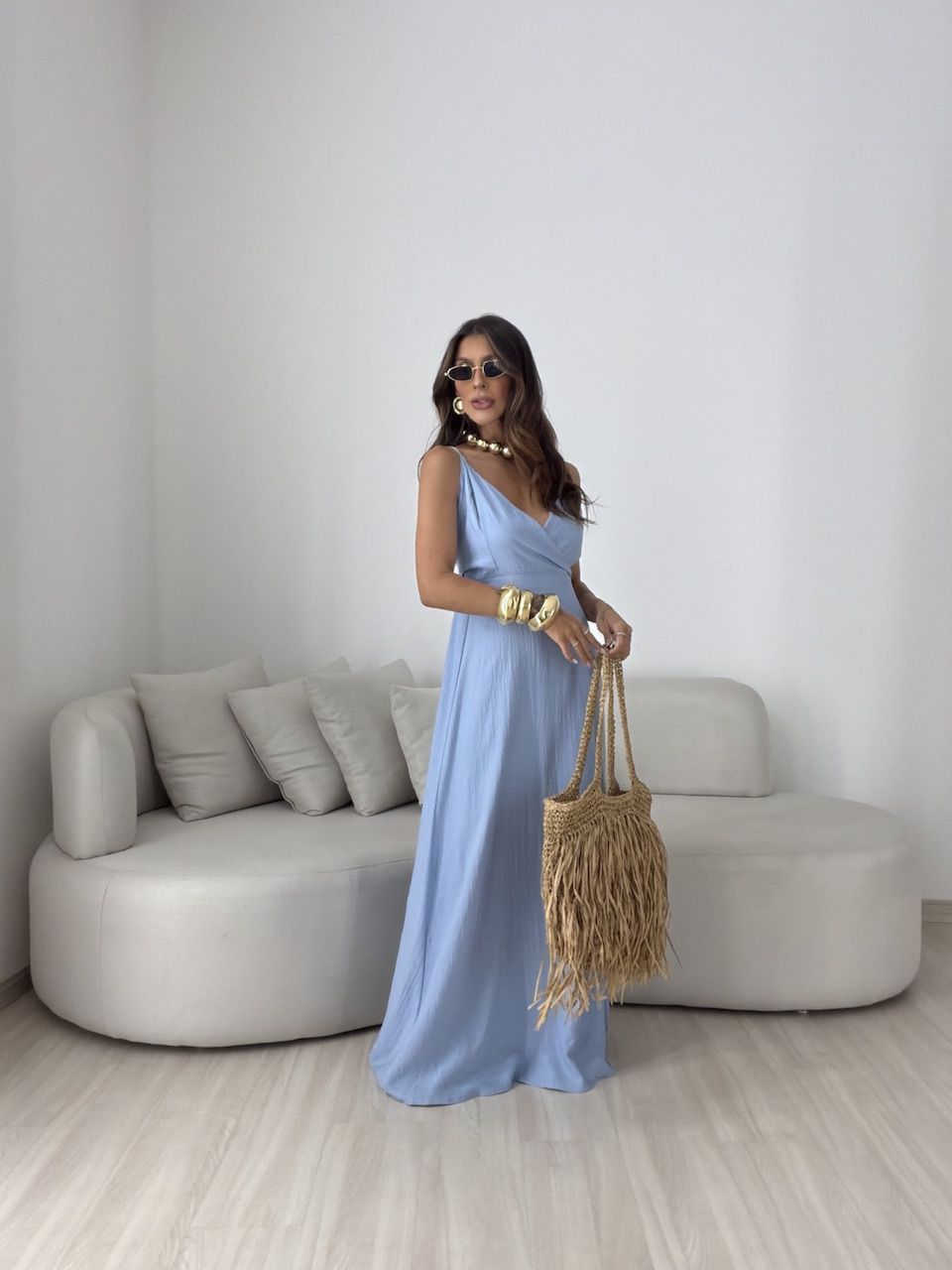 VESTIDO ANASTÁCIA ALCINHA AZUL