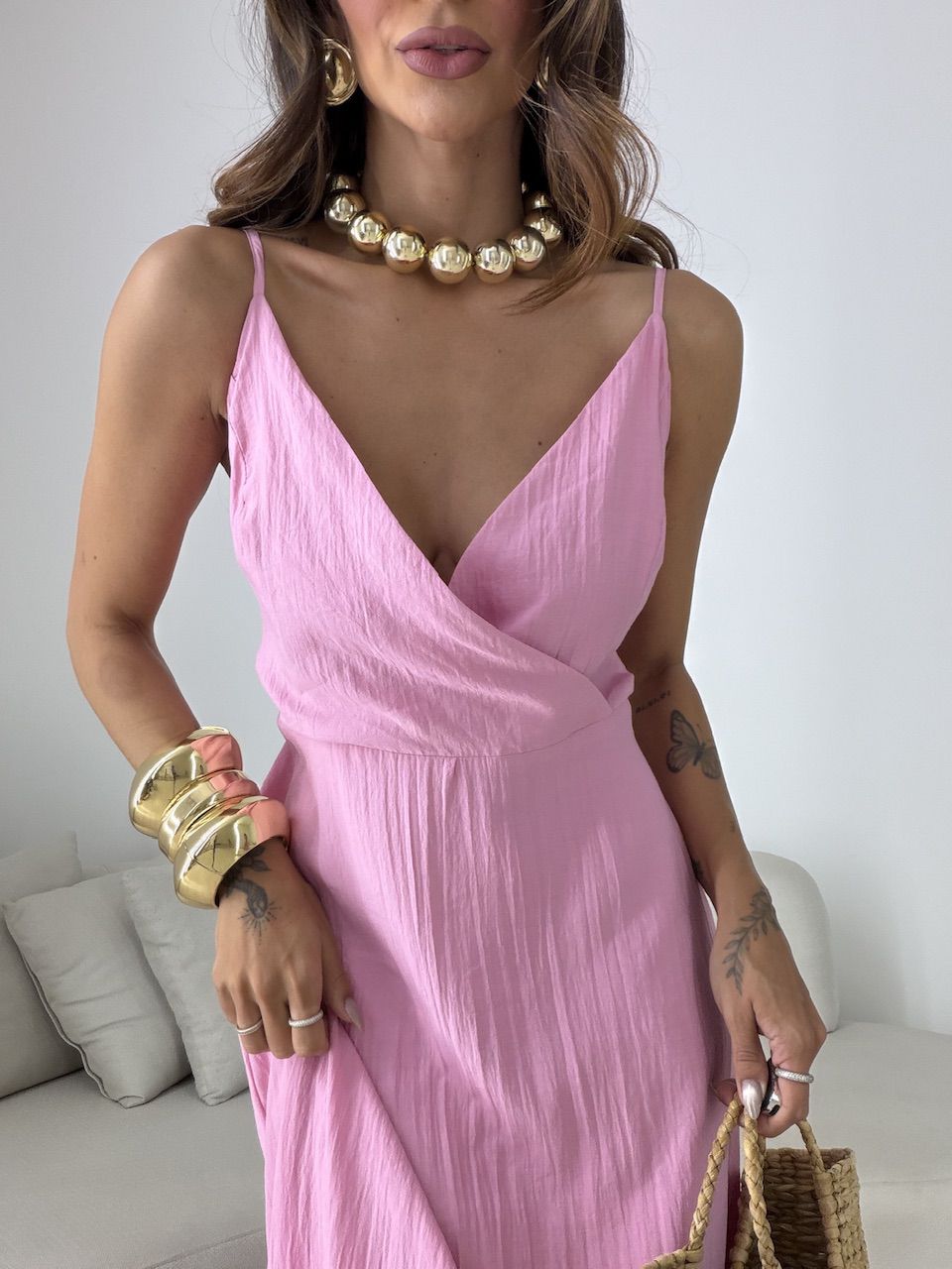 VESTIDO ANASTÁCIA ALCINHA ROSA
