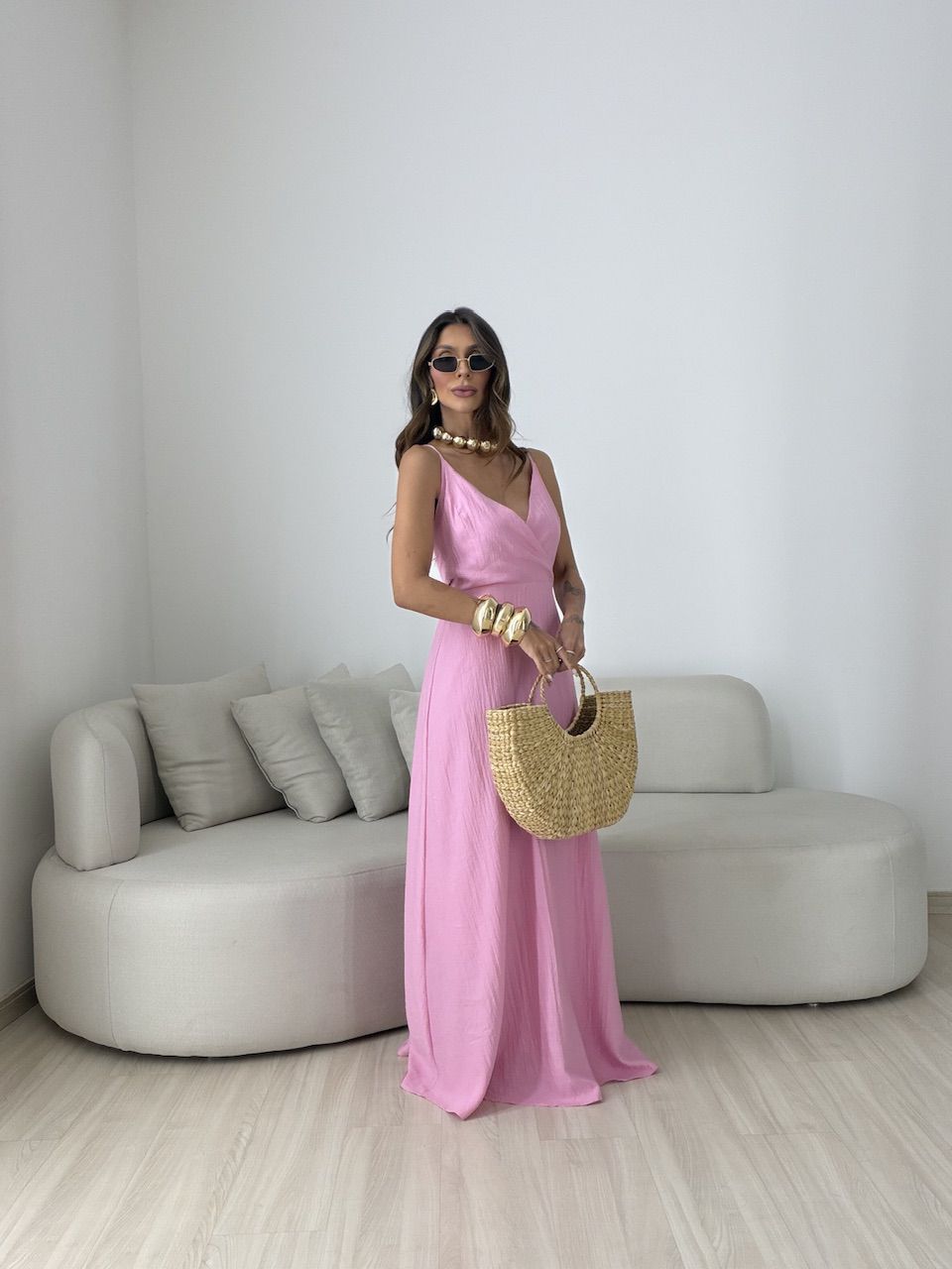 VESTIDO ANASTÁCIA ALCINHA ROSA