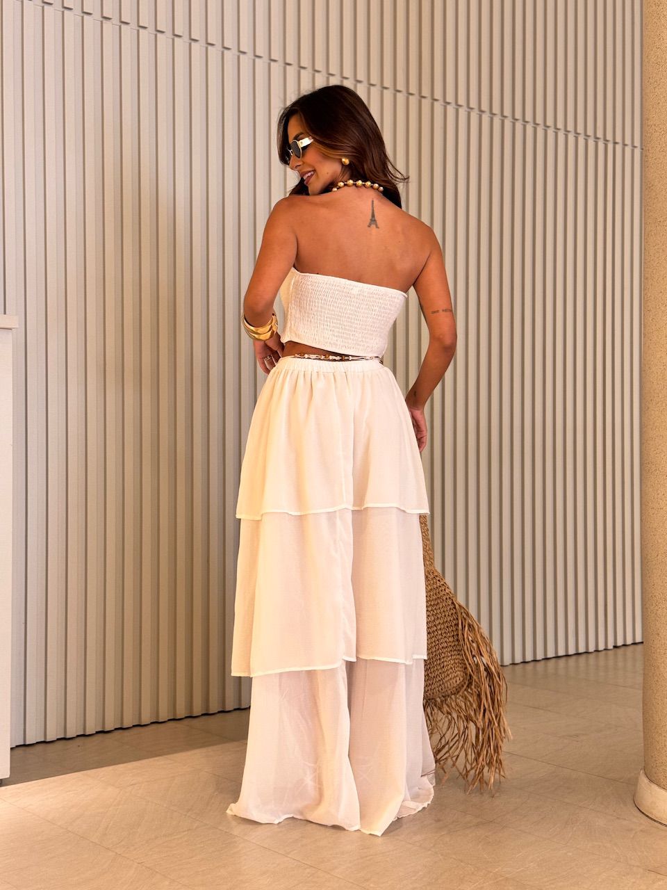 CONJUNTO MANU LASTEX MARFIM