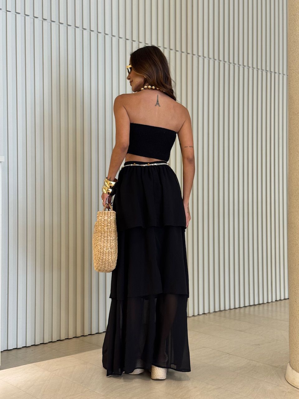 CONJUNTO MANU LASTEX PRETO