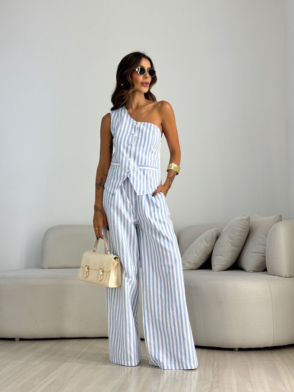 CONJUNTO MOANA LISTRADO BABY BLUE