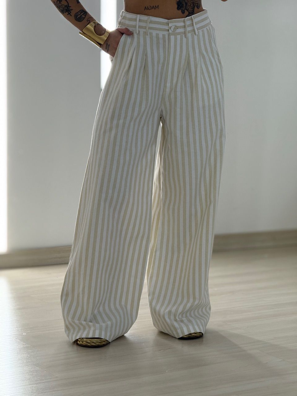 CONJUNTO MOANA LISTRADO NUDE