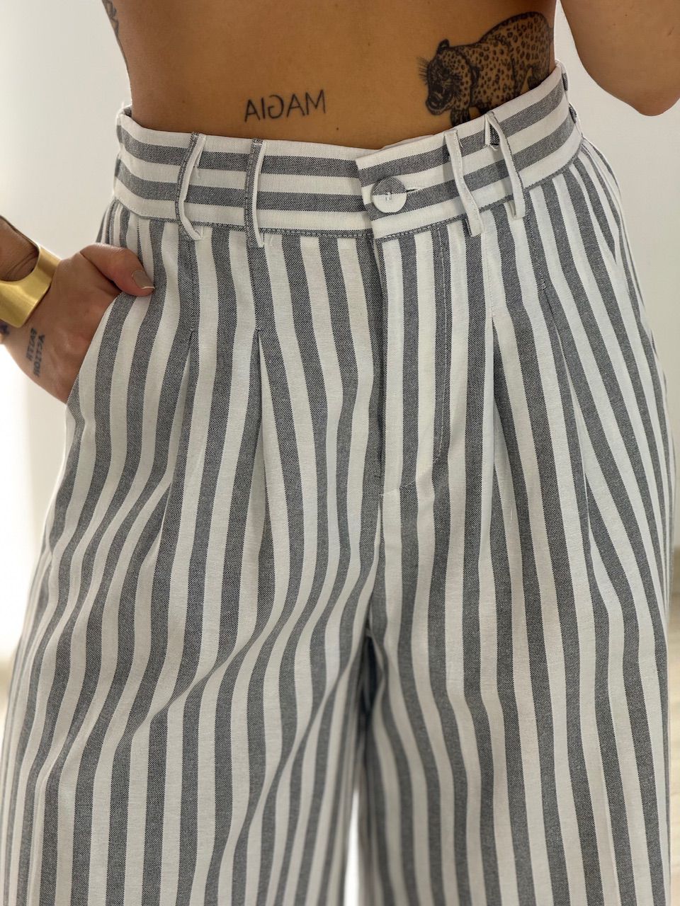 CONJUNTO MOANA LISTRADO PRETO