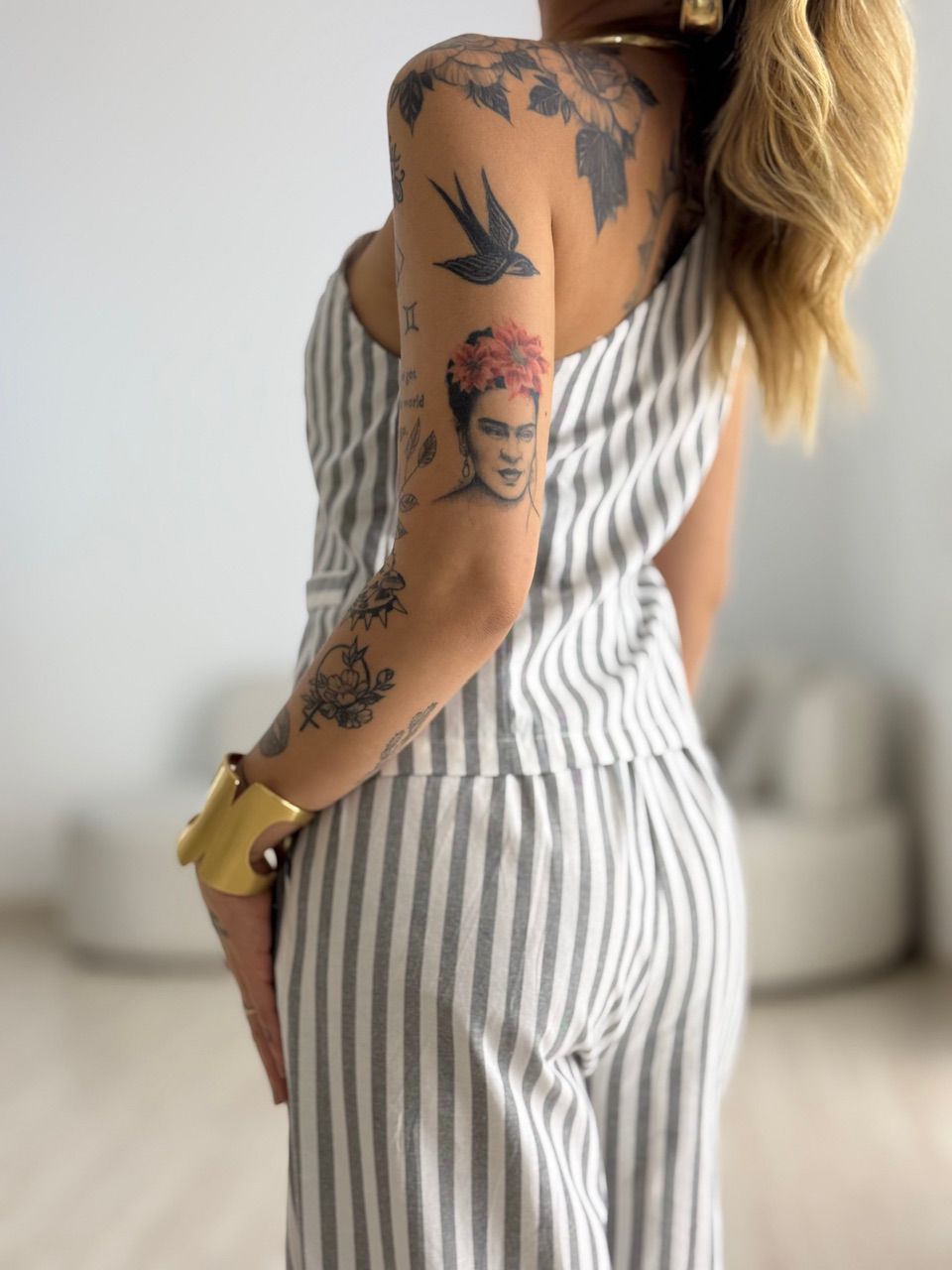 CONJUNTO MOANA LISTRADO PRETO