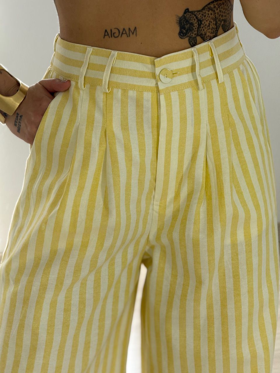 CONJUNTO MOANA LISTRADO YELLOW BUTTER