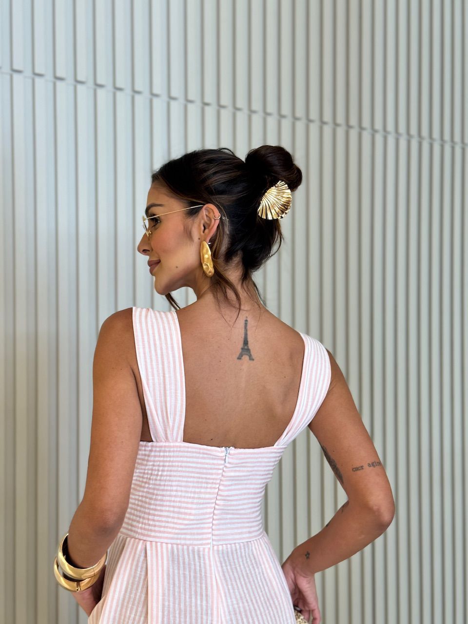 VESTIDO ISIS LISTRAS BABY PINK