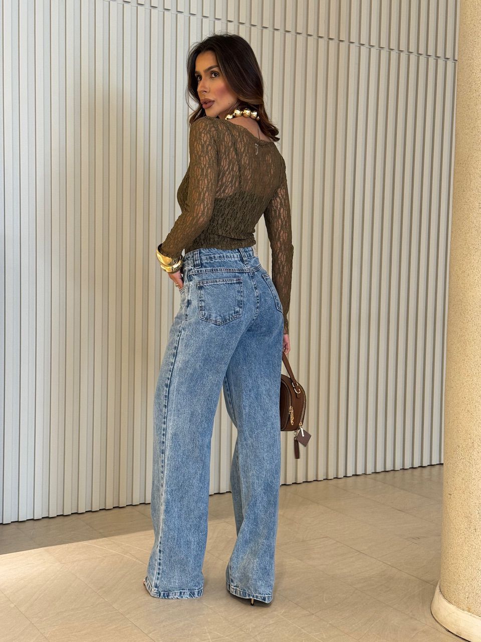 BLUSA MELANIE RENDA CAQUI