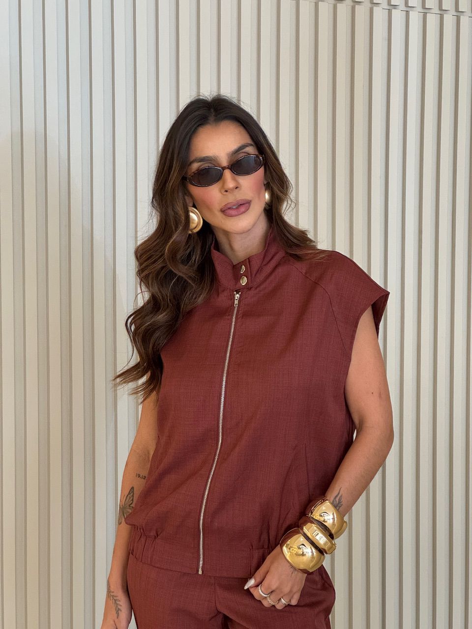 COLETE MANUELA ZÍPER VINHO - 0075650168 - CAROLLA FERRARO