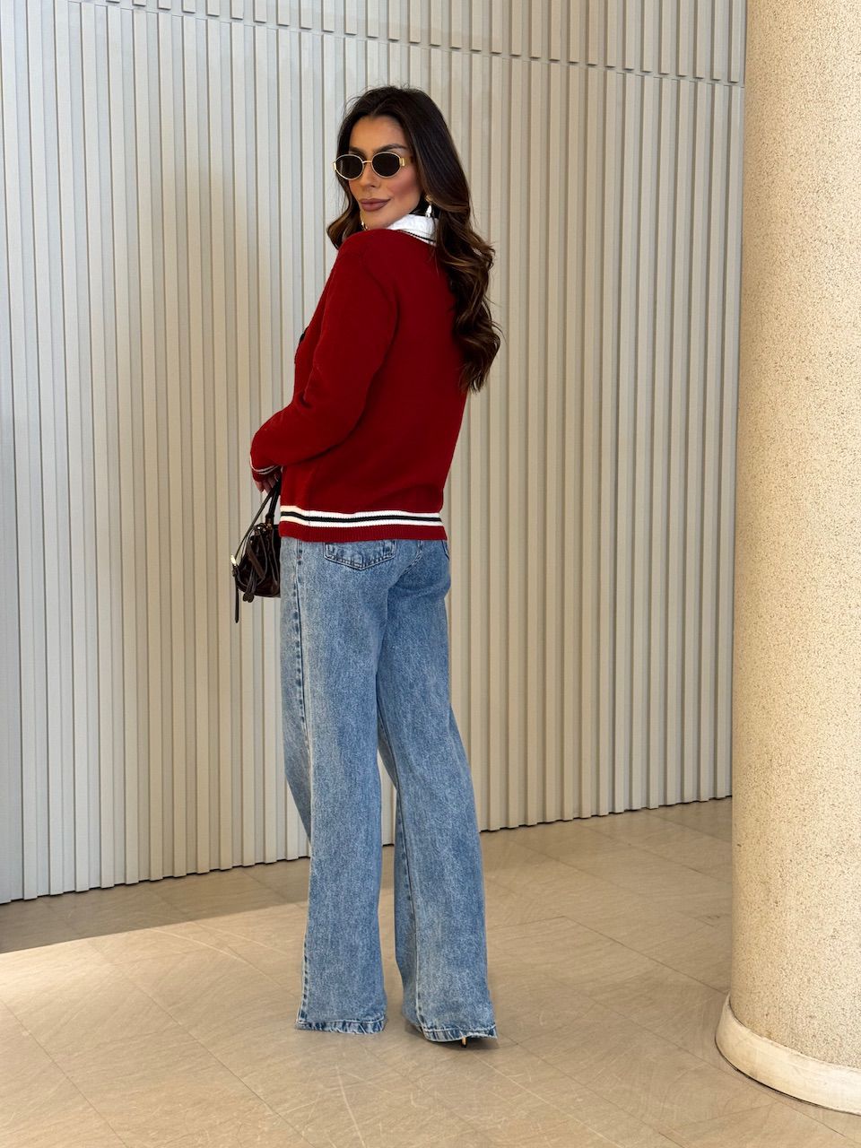 MOLETOM AGNES TRICOT VERMELHO