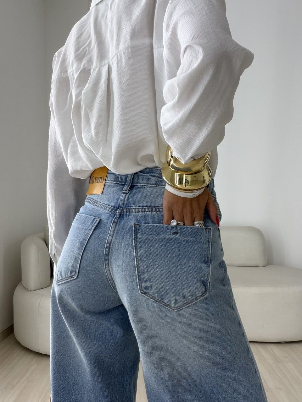 CALÇA LAVÍNIA RELAXED JEANS CLARO