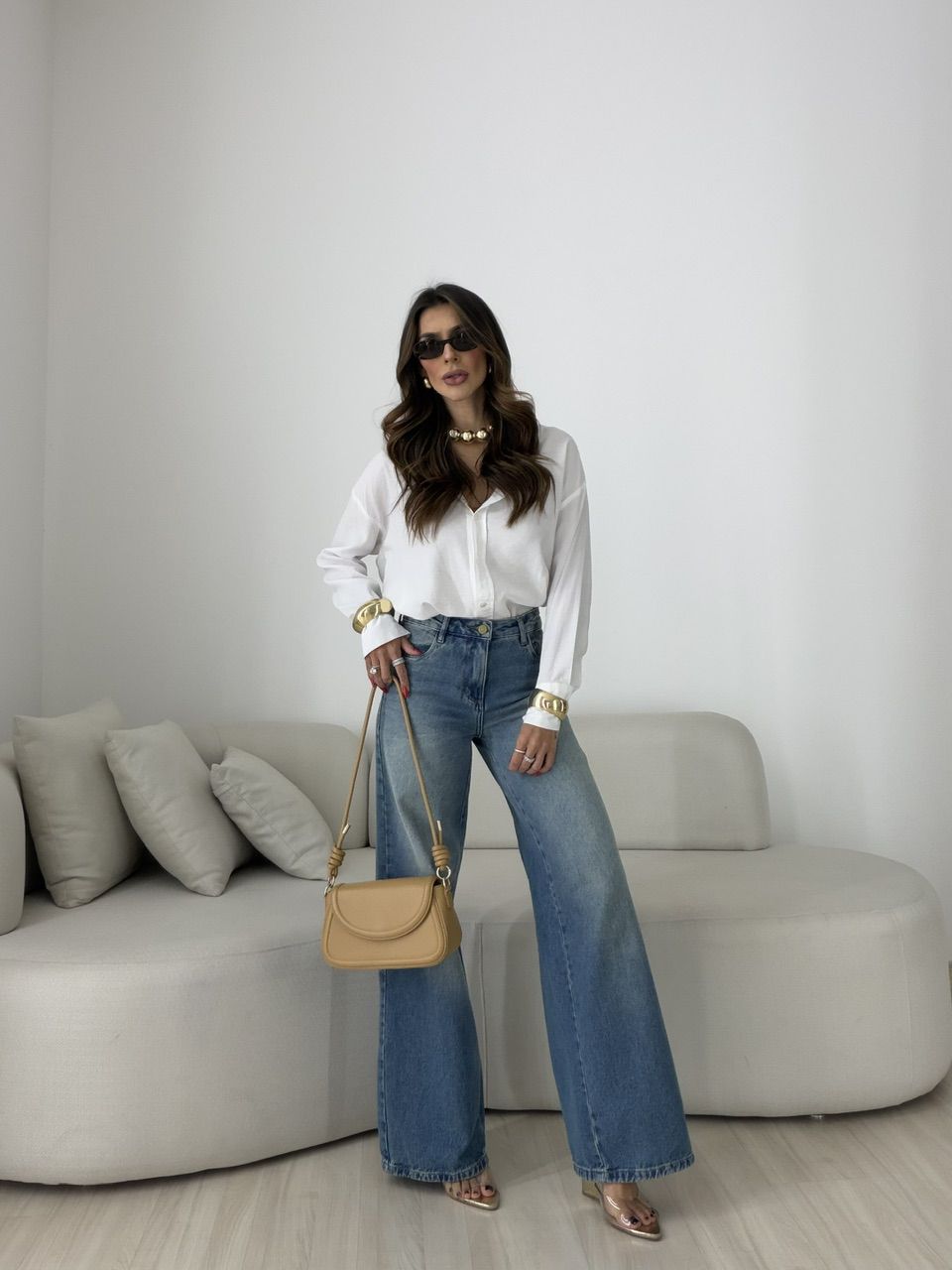 CALÇA LAVÍNIA RELAXED JEANS ESCURO