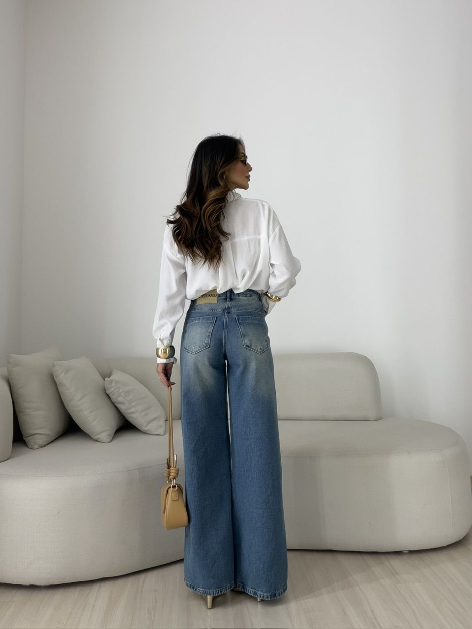 CALÇA LAVÍNIA RELAXED JEANS ESCURO