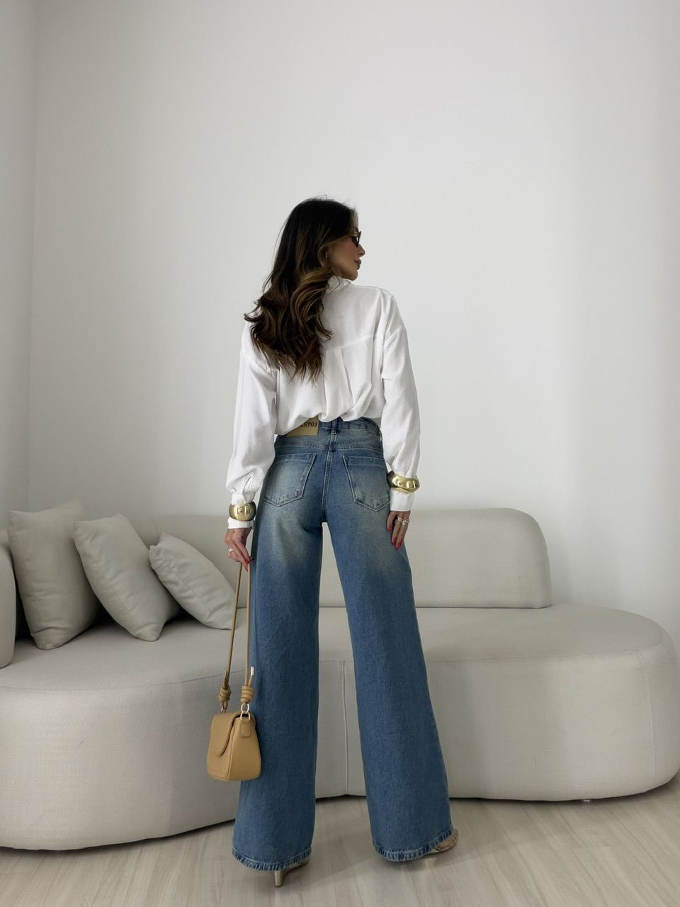 CALÇA LAVÍNIA RELAXED JEANS ESCURO