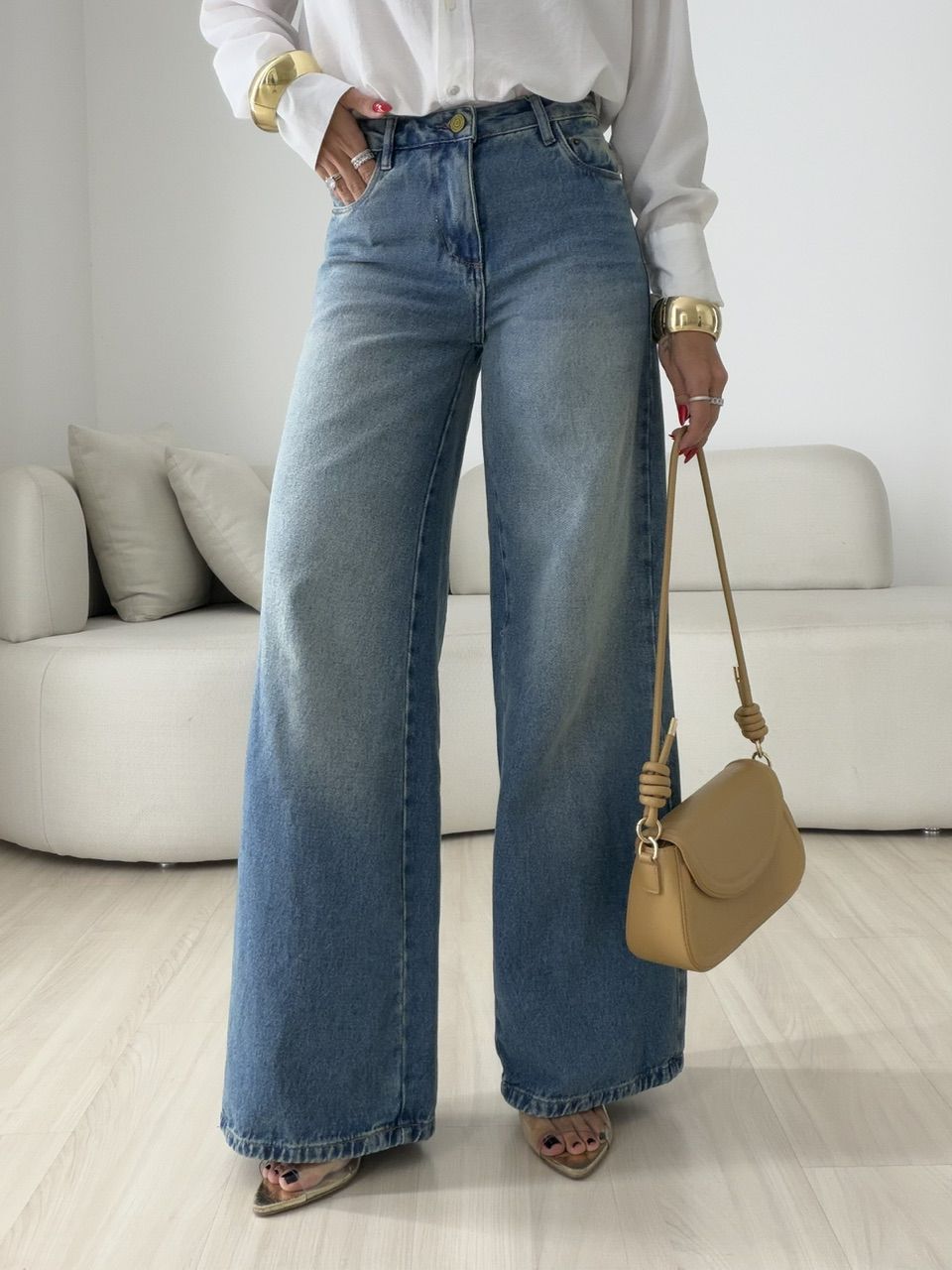 CALÇA LAVÍNIA RELAXED JEANS ESCURO - 0079600070 - CAROLLA FERRARO