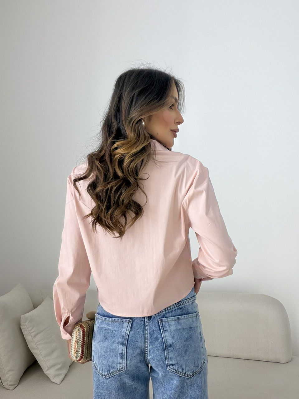 CAMISA MADALENA BOLSOS ROSA