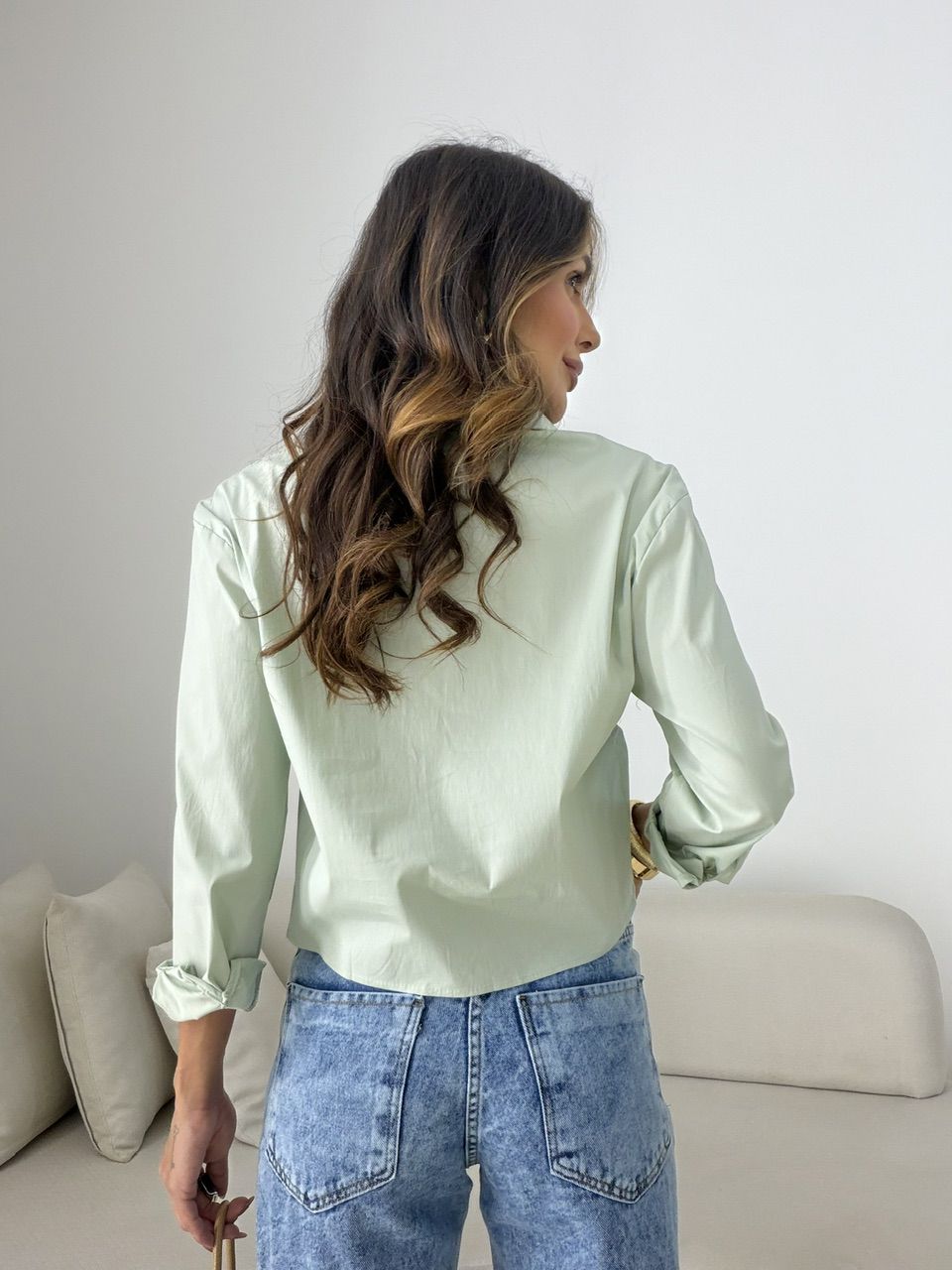 CAMISA MADALENA BOLSOS VERDE