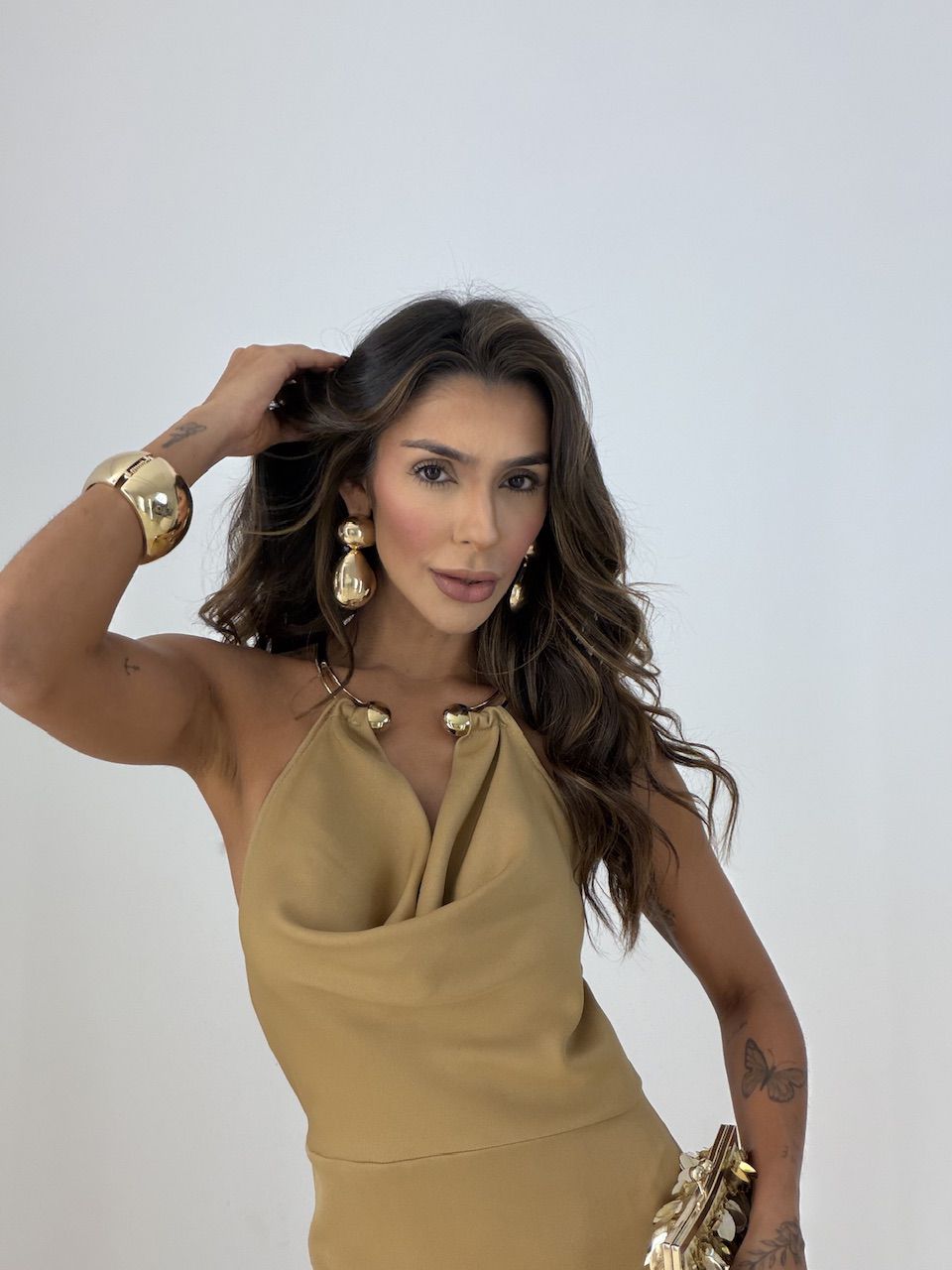 VESTIDO ALESSANDRA FRENTE ÚNICA NUDE
