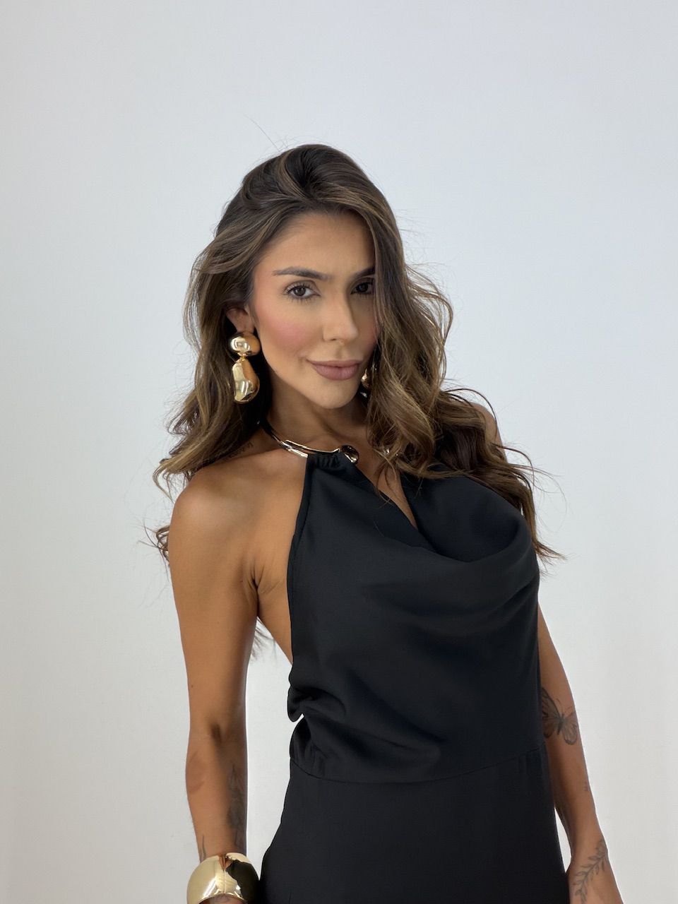 VESTIDO ALESSANDRA FRENTE ÚNICA PRETO