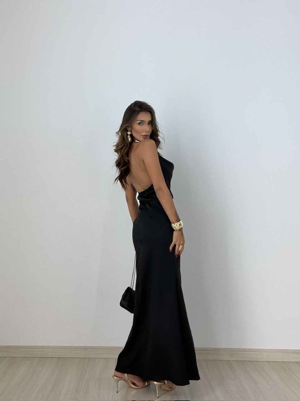 VESTIDO ALESSANDRA FRENTE ÚNICA PRETO