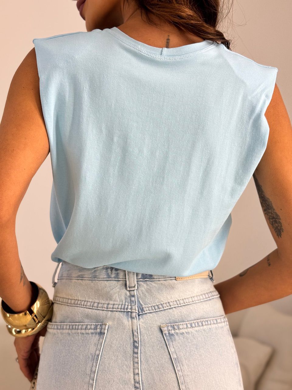 BLUSA MARIANE MUSCLE AZUL