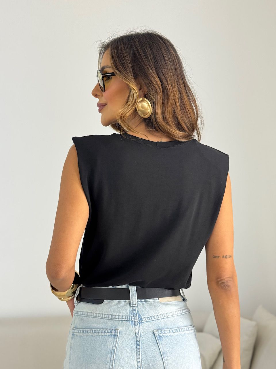 BLUSA MARIANE MUSCLE PRETA