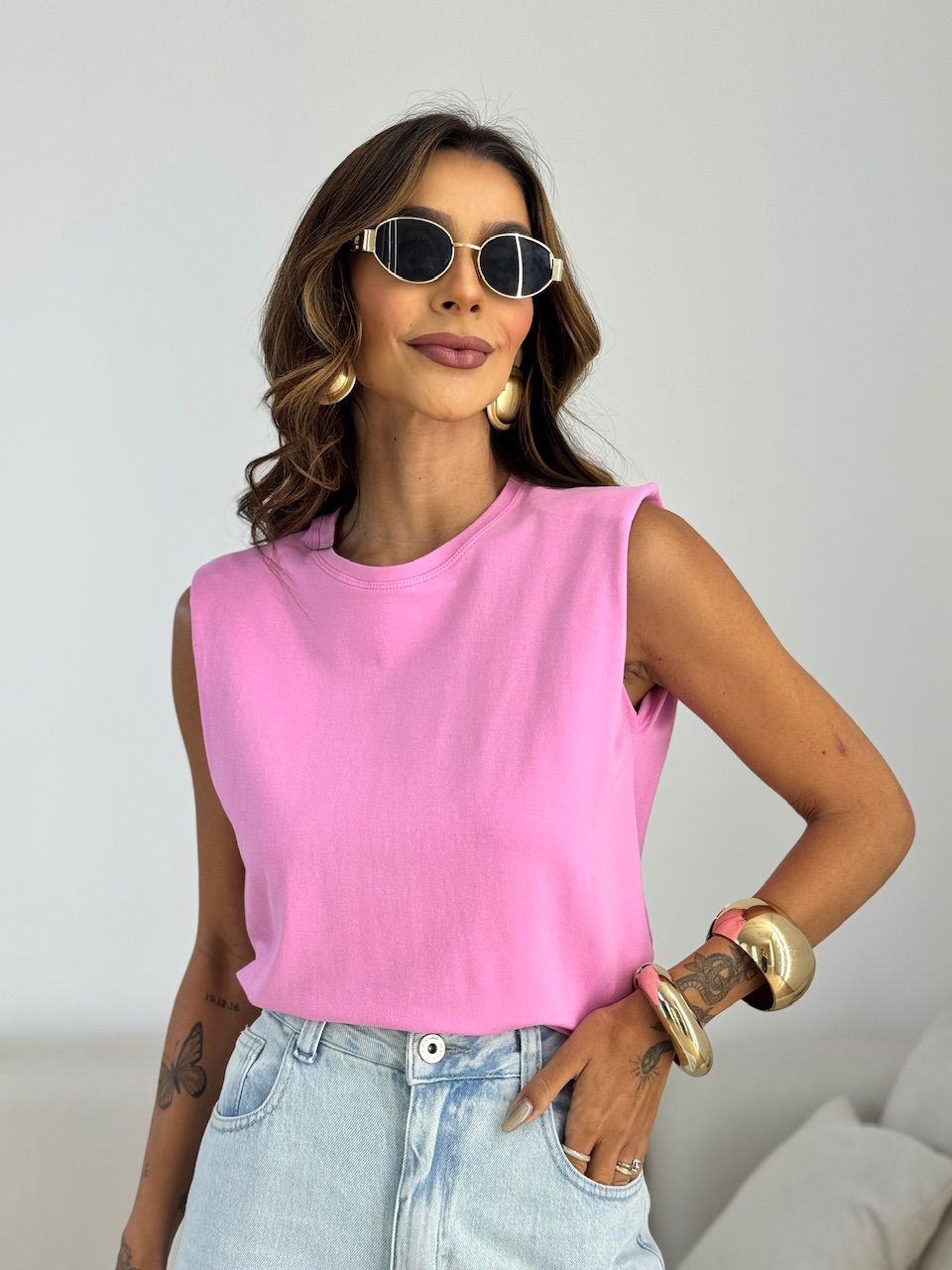 BLUSA MARIANE MUSCLE ROSA