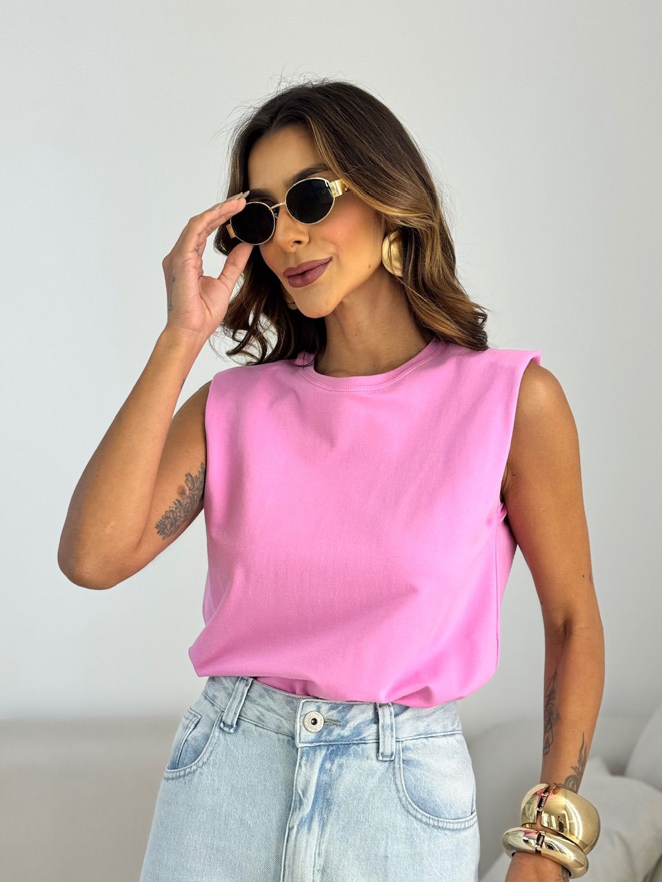 BLUSA MARIANE MUSCLE ROSA