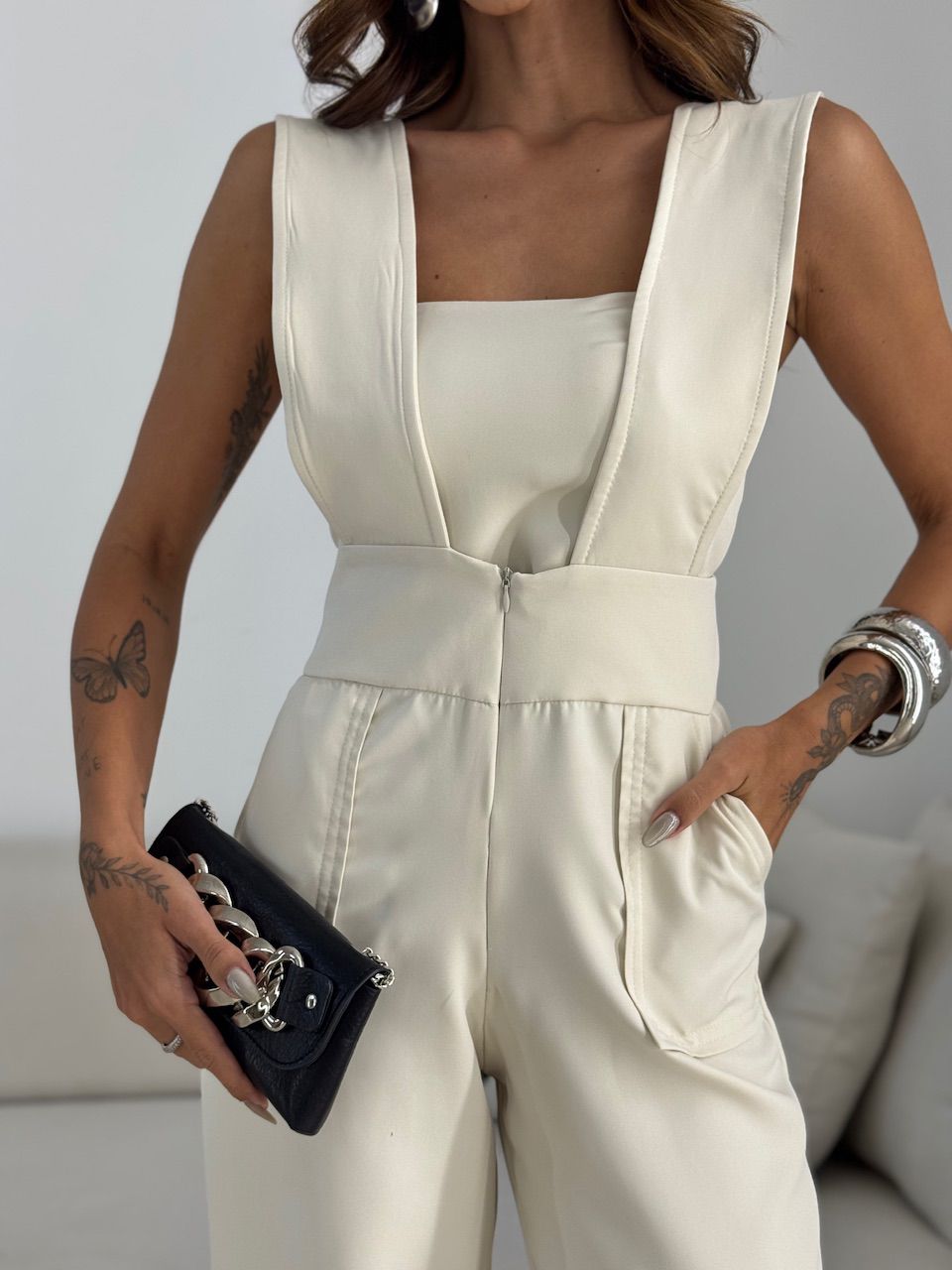 JARDINEIRA COM TOP CF AREIA