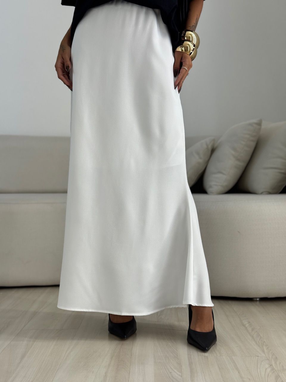 SAIA BIANCA ACETINADA OFF - 0071150326 - CAROLLA FERRARO