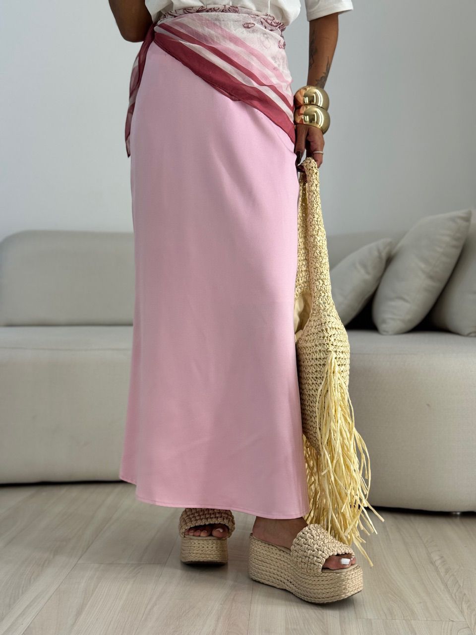 SAIA BIANCA ACETINADA ROSA - 0071150031 - CAROLLA FERRARO