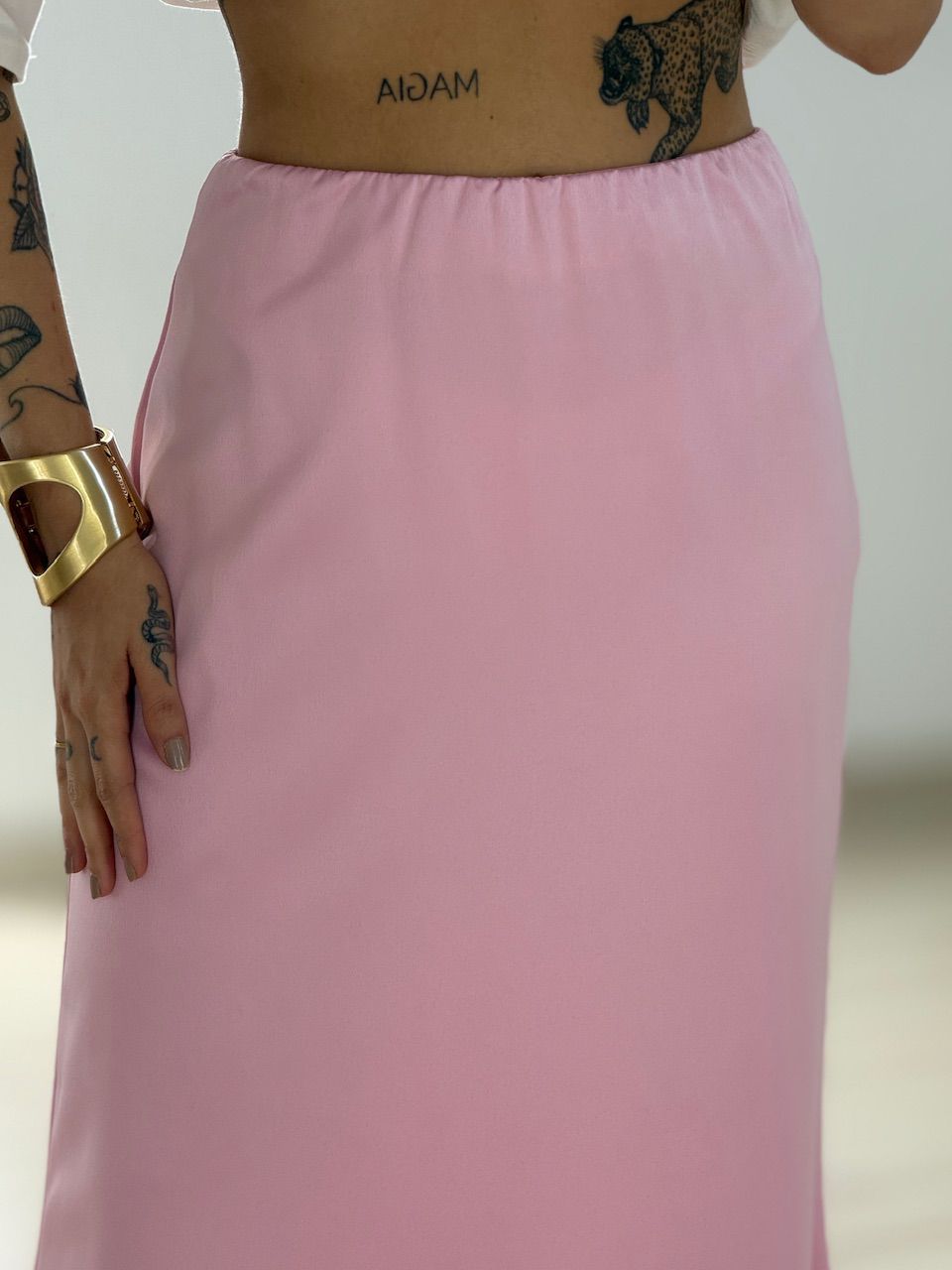 SAIA BIANCA ACETINADA ROSA