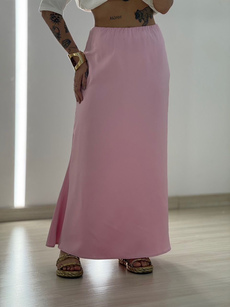 SAIA BIANCA ACETINADA ROSA