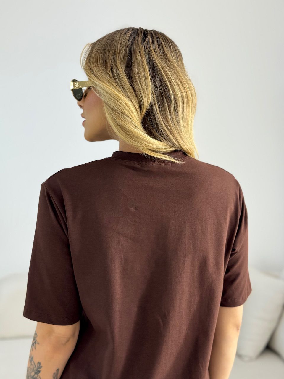 VESTIDO LILIANE CF MIDI MARROM