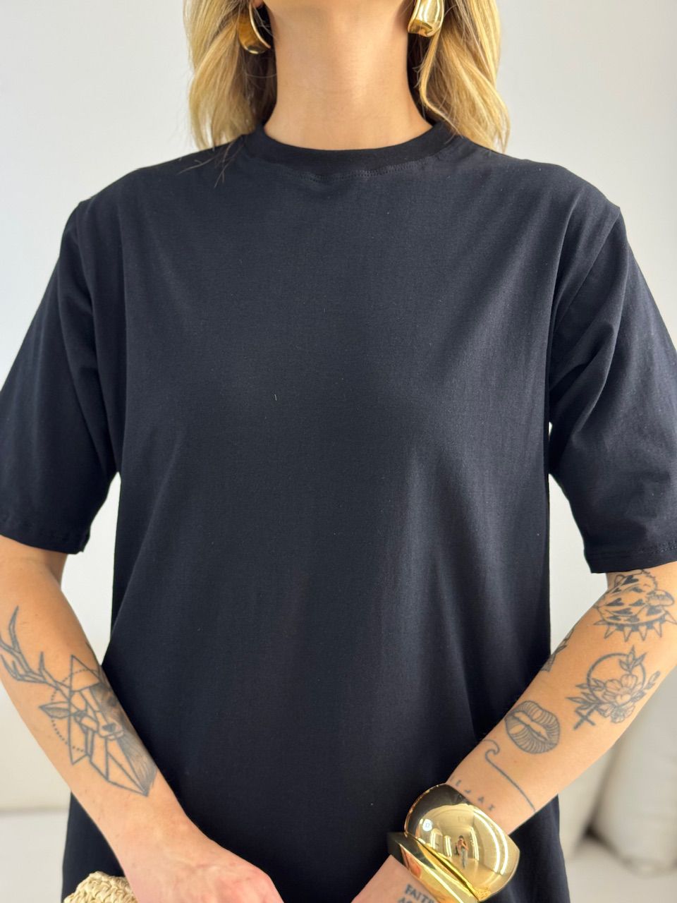 VESTIDO LILIANE CF MIDI PRETO