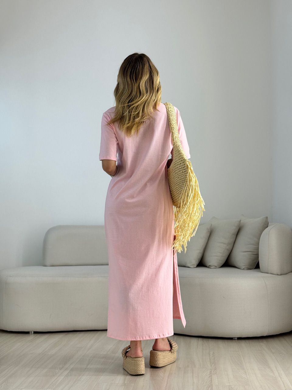 VESTIDO LILIANE CF MIDI Rosa