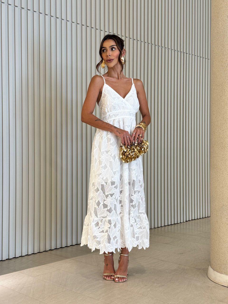 VESTIDO CRISTAL RENDA OFF - 0071220048 - CAROLLA FERRARO