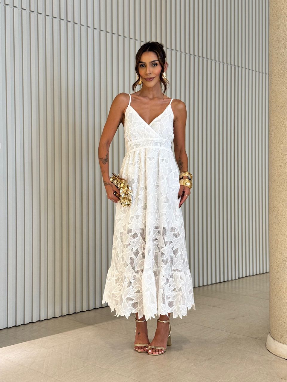 VESTIDO CRISTAL RENDA OFF