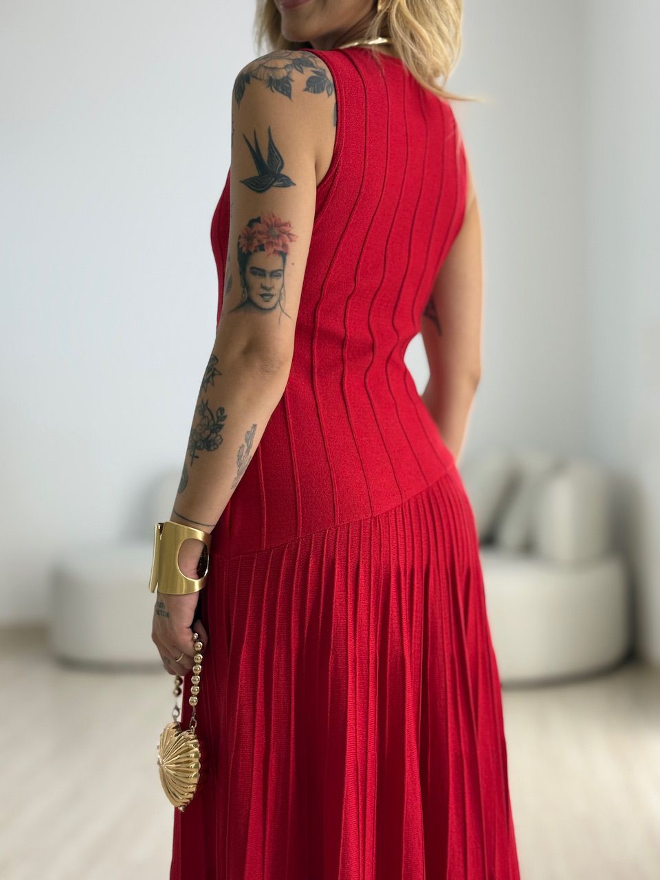 VESTIDO DAFNE TRICOT VERMELHO