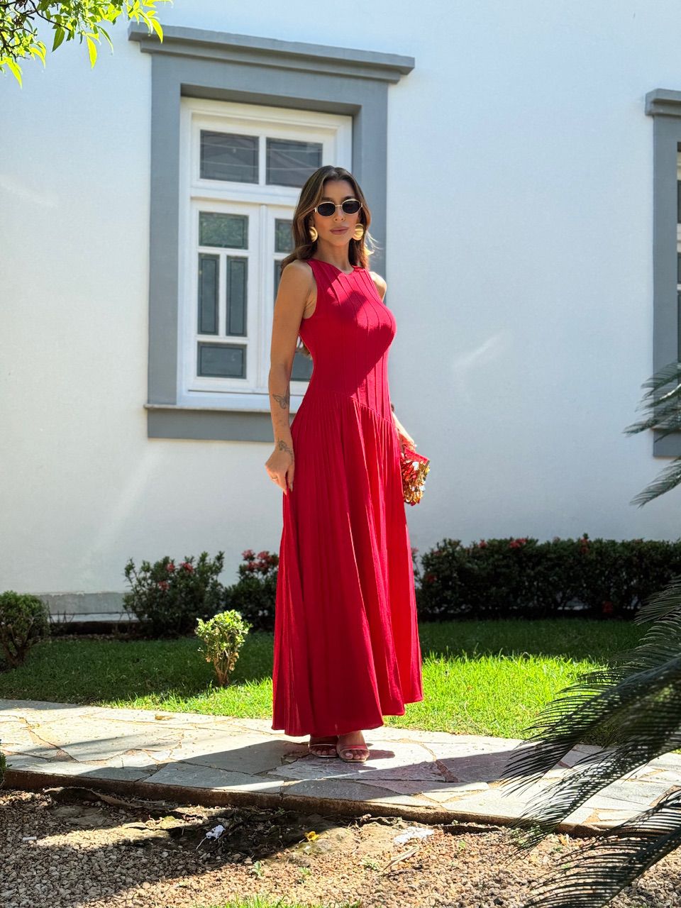 VESTIDO DAFNE TRICOT VERMELHO